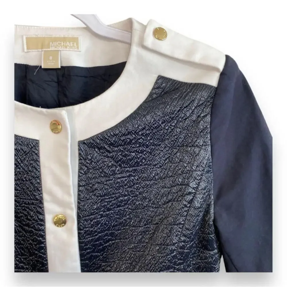 Michael Kors - Navy/White Crop Blazer - 6 - china